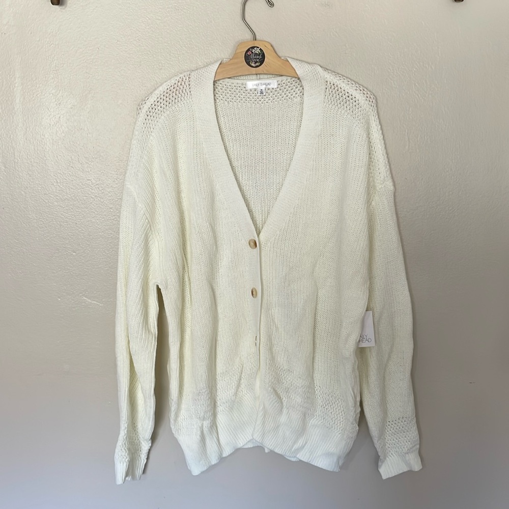 NWT Daily Thread Cream Button Front Cardigan. 1X